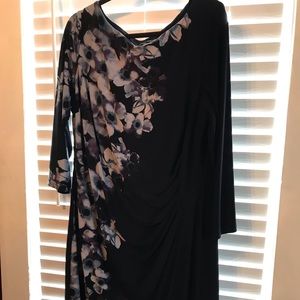 Navy blue Ralph Lauren dress w/ soft floral design